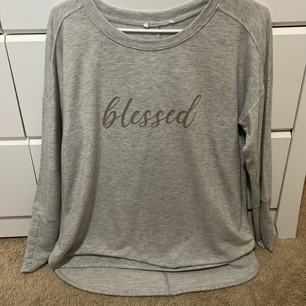 Oversized women’s blessed Long sleeve shirt